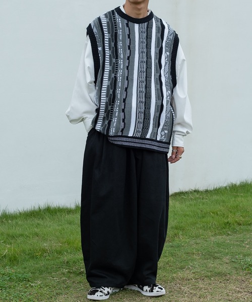 kutir（クティール）の「デザインニットベスト（ベスト・メンズ・ブラック/ブルー/グリーン/ボルドー・MEDIUM/LARGE）」の16枚目の写真