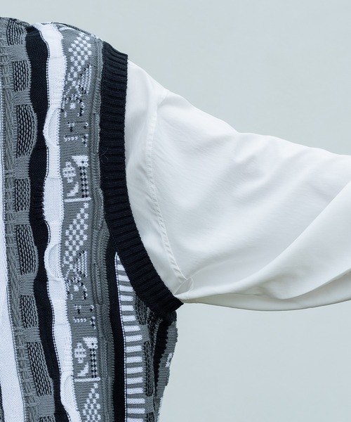 kutir（クティール）の「デザインニットベスト（ベスト・メンズ・ブラック/ブルー/グリーン/ボルドー・MEDIUM/LARGE）」の17枚目の写真