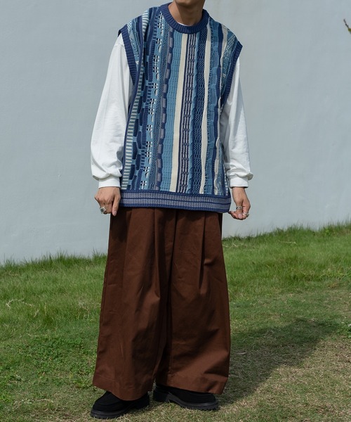 kutir（クティール）の「デザインニットベスト（ベスト・メンズ・ブラック/ブルー/グリーン/ボルドー・MEDIUM/LARGE）」の19枚目の写真