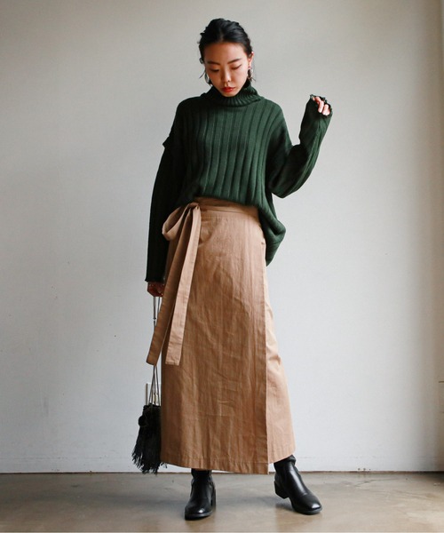 feepur（フェピュール）の「《ウォッシャブル》ダメージリブハイネックニット（ニット/セーター・レディース・ブラック/エンジ/オフホワイト/カーキ/グリーン・MEDIUM）」の22枚目の写真