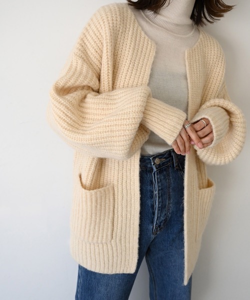 canaljean あぜニットカーディガン CANAL JEAN（キャナルジーン）の「RED CHOP WORKS あぜニット