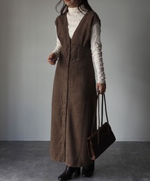 Riberry | 起毛ストライプ2WAYジャンパースカート(ジャンパースカート)