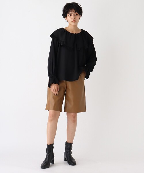 AG by aquagirl(エージーバイアクアガール)の「◆シンセティックレザーショートパンツ【WEB限定サイズ】(その他パンツ・レディース・ブラック/ブラウン系・38/36)」の13枚目の写真