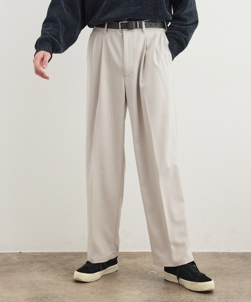 JUNRED（ジュンレッド）の「ワタ染めTR2タックワイドストレートパンツ（スラックス・メンズ・ブラック/オフホワイト/ブルー系その他4・S/M/L）」の13枚目の写真