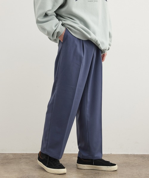 JUNRED（ジュンレッド）の「ワタ染めTR2タックワイドストレートパンツ（スラックス・メンズ・ブラック/オフホワイト/ブルー系その他4・S/M/L）」の18枚目の写真