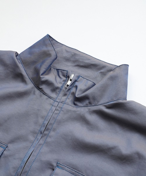 X-girl（エックスガール）の「SHINY JACKET（ナイロンジャケット・レディース・グレー/ブラック・S/M）」の10枚目の写真