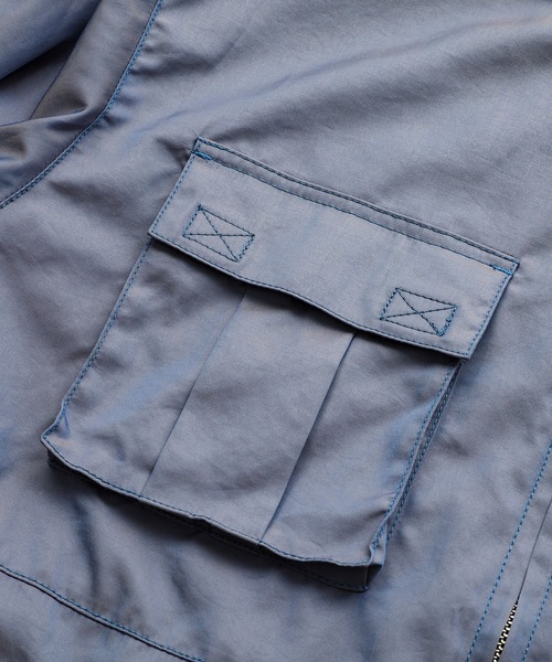 X-girl（エックスガール）の「SHINY JACKET（ナイロンジャケット・レディース・グレー/ブラック・S/M）」の11枚目の写真