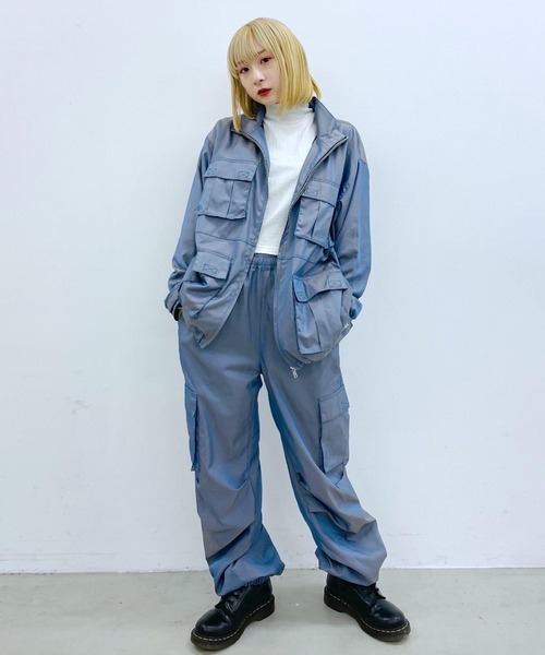 X-girl エックスガール ジャケット・アウター ナイロンジャケット X-girl（エックスガール）の「SHINY JACKET（ナイロンジャケット