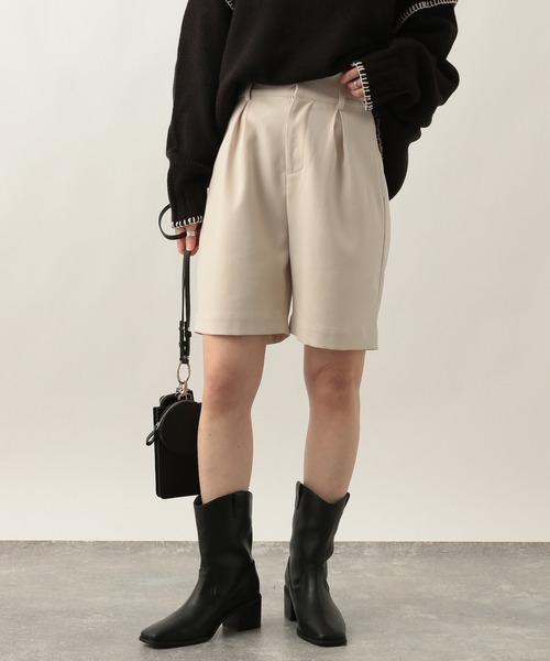 Heather（ヘザー）の「タックハーフパンツ　261818（その他パンツ・レディース・アイボリー/ブラック・S/M）」の21枚目の写真