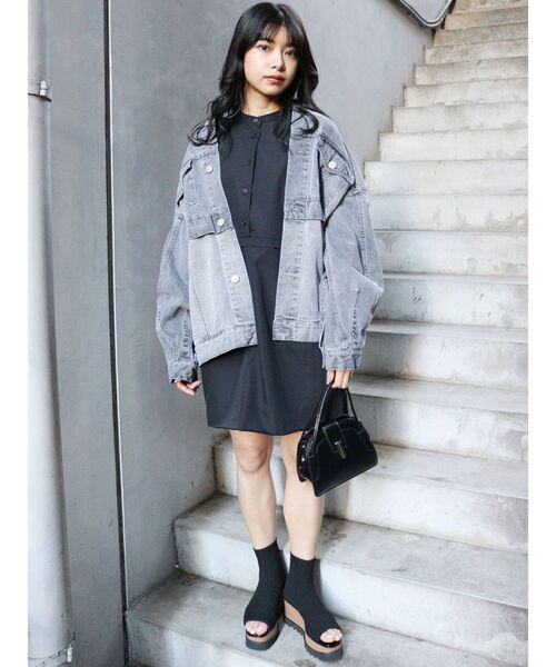 MURUA(ムルーア)の「デザインウェッジソックブーツ(ブーツ・レディース・ブラック/モカ・35/36/37)」の9枚目の写真
