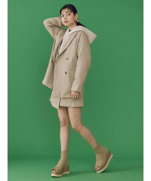 MURUA(ムルーア)の「デザインウェッジソックブーツ(ブーツ・レディース・ブラック/モカ・35/36/37)」の5枚目の写真