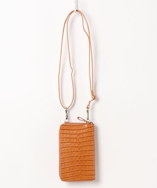 VEENA 1921（ヴィーナ）の「【VEENA 1921】スマホポーチ　お財布ポーチ　縦型　本革（ショルダーバッグ・レディース・ブラウン/パイソン/ブラック・FREE）」の7枚目の写真