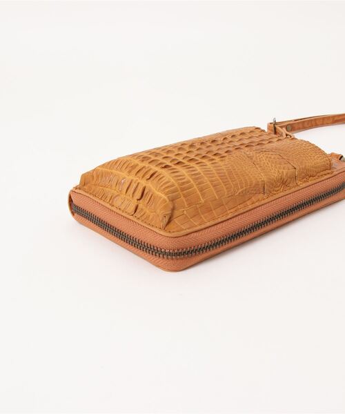 VEENA 1921（ヴィーナ）の「【VEENA 1921】スマホポーチ　お財布ポーチ　縦型　本革（ショルダーバッグ・レディース・ブラウン/パイソン/ブラック・FREE）」の10枚目の写真