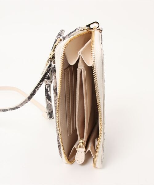 VEENA 1921（ヴィーナ）の「【VEENA 1921】スマホポーチ　お財布ポーチ　縦型　本革（ショルダーバッグ・レディース・ブラウン/パイソン/ブラック・FREE）」の9枚目の写真