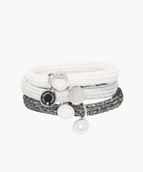 MARC JACOBS（マークジェイコブス）の「THE MEDALLION HAIR ELASTICS/ザ メダリオン ヘア エラスティック・ヘアゴム（ヘアゴム・レディース・ブラック×シルバー/グリーン系その他7/その他・ONE SIZE）」の2枚目の写真