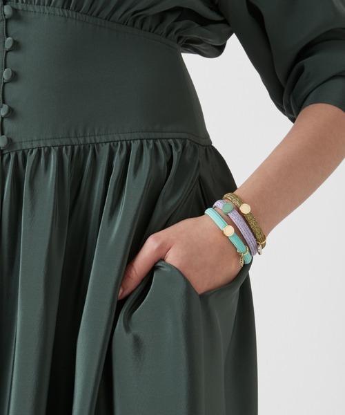 MARC JACOBS（マークジェイコブス）の「THE MEDALLION HAIR ELASTICS/ザ メダリオン ヘア エラスティック・ヘアゴム（ヘアゴム・レディース・ブラック×シルバー/グリーン系その他7/その他・ONE SIZE）」の5枚目の写真