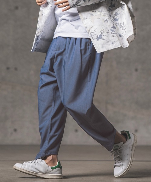 GLIMCLAP（グリムクラップ）の「mp9633-Stretch Dungaree tapered pants テーパードパンツ（その他パンツ・メンズ・インディゴブルー/ブラック・S/L/M）」の3枚目の写真