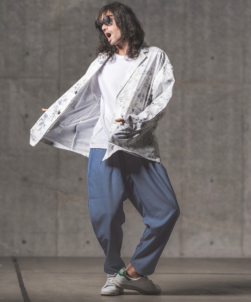 GLIMCLAP（グリムクラップ）の「mp9633-Stretch Dungaree tapered pants テーパードパンツ（その他パンツ・メンズ・インディゴブルー/ブラック・S/L/M）」の9枚目の写真