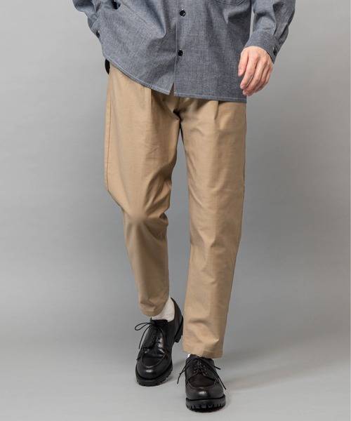MR.OLIVE（ミスターオリーブ）の「バックサテン ストレッチ / ワンプリーツ テーパード イージーパンツ（スラックス・メンズ・オフホワイト/ブラック/ベージュ/グリーン・SMALL/MEDIUM/LARGE）」の10枚目の写真