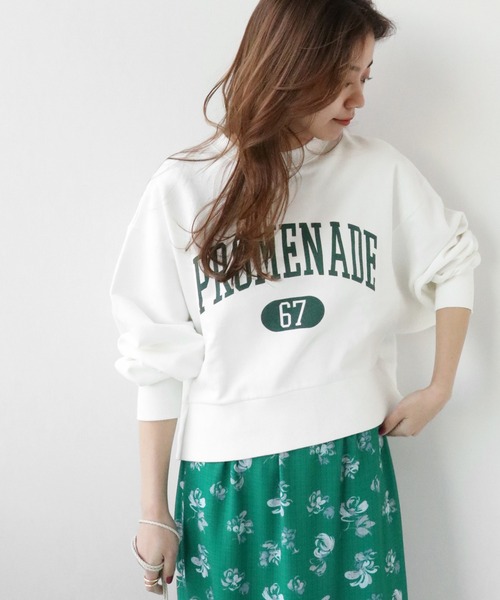 JOURNAL STANDARD relume(ジャーナルスタンダード レリューム)の「《追加3》カレッジスウェットNo.67◆(スウェット・レディース・ホワイト/ベージュ/グリーン・FREE)」の2枚目の写真