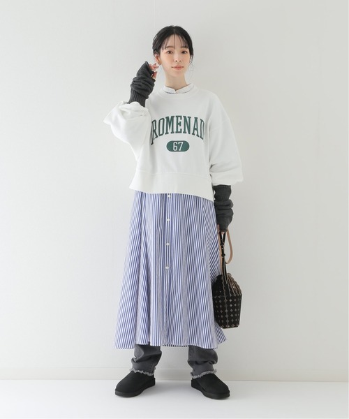 JOURNAL STANDARD relume(ジャーナルスタンダード レリューム)の「《追加3》カレッジスウェットNo.67◆(スウェット・レディース・ホワイト/ベージュ/グリーン・FREE)」の4枚目の写真