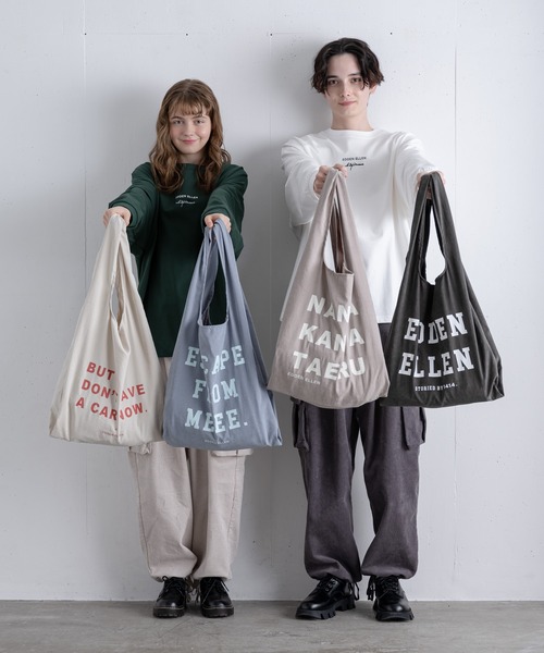 EDDEN ELLEN(エデンエレン)の「【EDDEN ELLEN】エコバッグ(エコバッグ/サブバッグ・メンズ・ホワイト/ブラック/ベージュ/サックスブルー・FREE)」の7枚目の写真