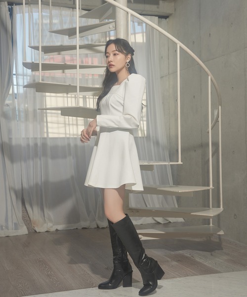 ANDGEEBEE（アンジービー）の「ポンチミニワンピ（ワンピース・レディース・アイボリー/ブラック・MEDIUM）」の9枚目の写真