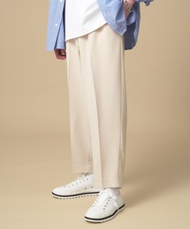 リネンタッチスリムテーパードスラックス