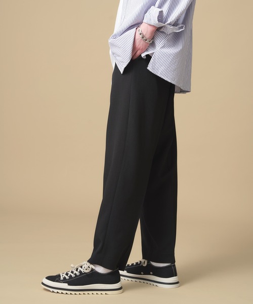 ADAMASTE（アダマスト）の「リネンタッチスリムテーパードスラックス（スラックス・メンズ・ブラック/オフホワイト・SMALL/MEDIUM/LARGE/X-SMALL）」の5枚目の写真