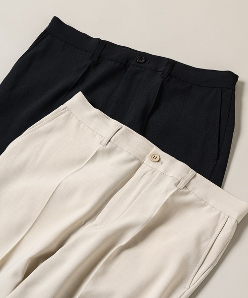 ADAMASTE（アダマスト）の「リネンタッチスリムテーパードスラックス（スラックス・メンズ・ブラック/オフホワイト・SMALL/MEDIUM/LARGE/X-SMALL）」の20枚目の写真