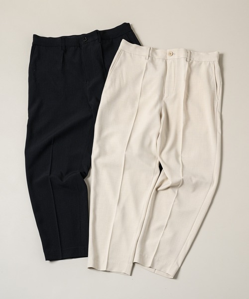 ADAMASTE（アダマスト）の「リネンタッチスリムテーパードスラックス（スラックス・メンズ・ブラック/オフホワイト・SMALL/MEDIUM/LARGE/X-SMALL）」の21枚目の写真