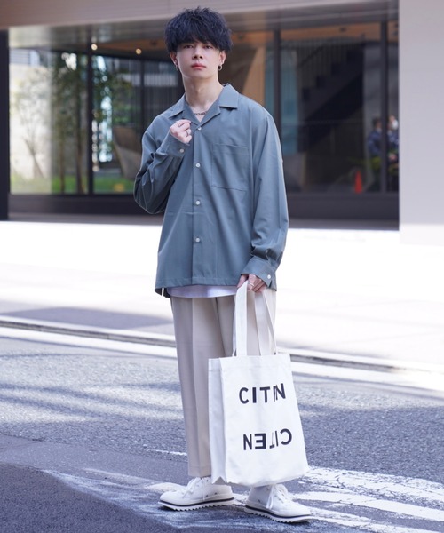 ADAMASTE（アダマスト）の「リネンタッチスリムテーパードスラックス（スラックス・メンズ・ブラック/オフホワイト・SMALL/MEDIUM/LARGE/X-SMALL）」の22枚目の写真