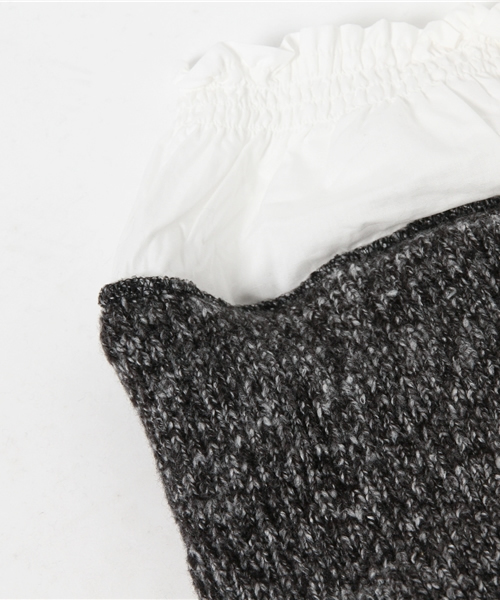 mystic（ミスティック）の「フリルオフタートル（ニット/セーター・レディース・グレー/ベージュ/チャコールグレー/ライトグレー・ﾌﾘ-）」の5枚目の写真