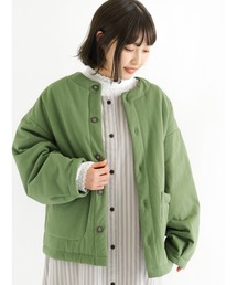 クルーネックカットアウター