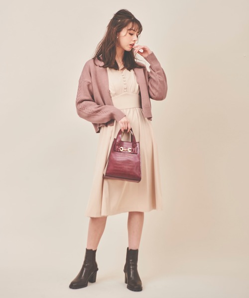 31 Sons de mode（トランテアン　ソン　ドゥ　モード）の「袖ケーブル切替カーディガン（カーディガン/ボレロ・レディース・オフホワイト/サックスブルー/ピンク・36）」の17枚目の写真