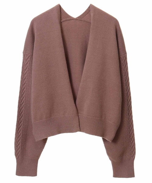 31 Sons de mode（トランテアン　ソン　ドゥ　モード）の「袖ケーブル切替カーディガン（カーディガン/ボレロ・レディース・オフホワイト/サックスブルー/ピンク・36）」の16枚目の写真