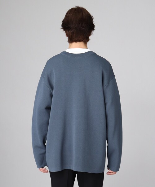 tk.TAKEO KIKUCHI（ティーケータケオキクチ）の「◆丸首2WAYニットカーデ（カーディガン/ボレロ・メンズ・グレー/ブラック/ブルー・02/03）」の7枚目の写真