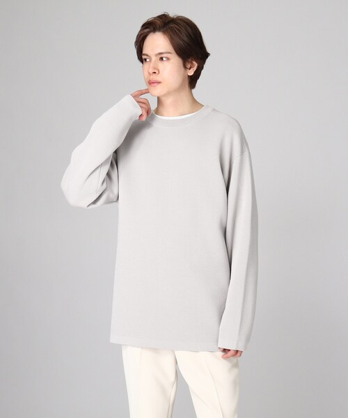 tk.TAKEO KIKUCHI（ティーケータケオキクチ）の「◆丸首2WAYニットカーデ（カーディガン/ボレロ・メンズ・グレー/ブラック/ブルー・02/03）」の11枚目の写真