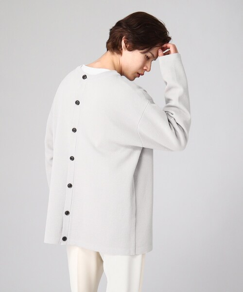 tk.TAKEO KIKUCHI（ティーケータケオキクチ）の「◆丸首2WAYニットカーデ（カーディガン/ボレロ・メンズ・グレー/ブラック/ブルー・02/03）」の12枚目の写真