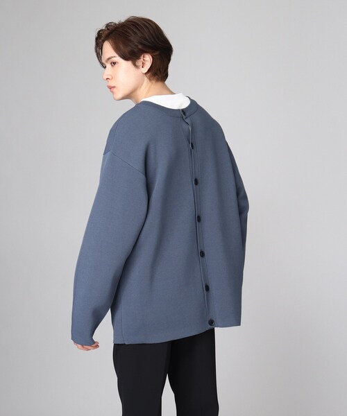 tk.TAKEO KIKUCHI（ティーケータケオキクチ）の「◆丸首2WAYニットカーデ（カーディガン/ボレロ・メンズ・グレー/ブラック/ブルー・02/03）」の15枚目の写真