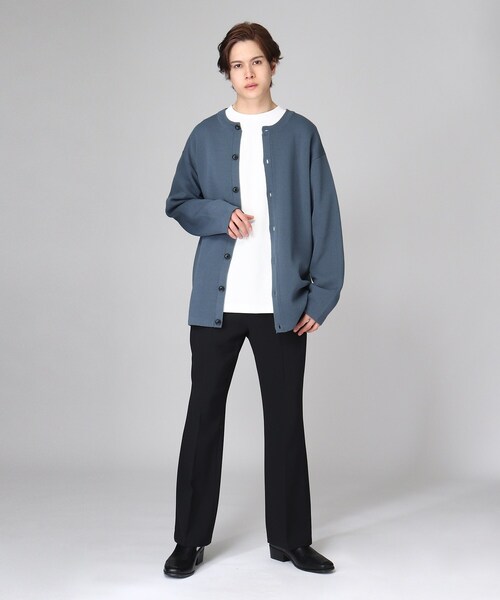 tk.TAKEO KIKUCHI（ティーケータケオキクチ）の「◆丸首2WAYニットカーデ（カーディガン/ボレロ・メンズ・グレー/ブラック/ブルー・02/03）」の17枚目の写真