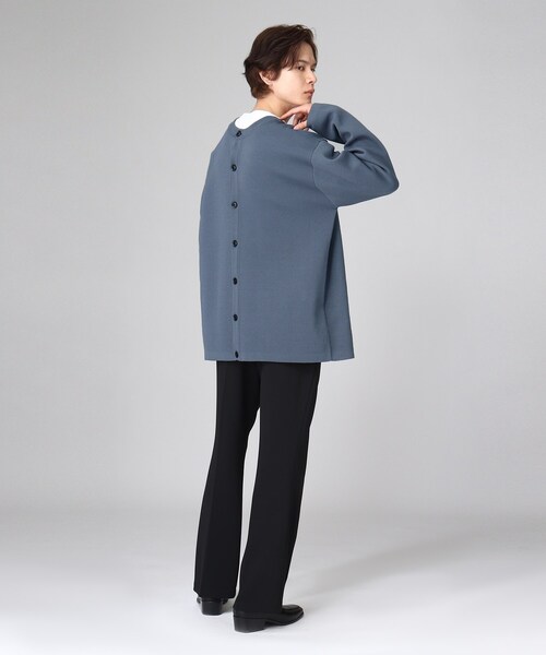 tk.TAKEO KIKUCHI（ティーケータケオキクチ）の「◆丸首2WAYニットカーデ（カーディガン/ボレロ・メンズ・グレー/ブラック/ブルー・02/03）」の19枚目の写真