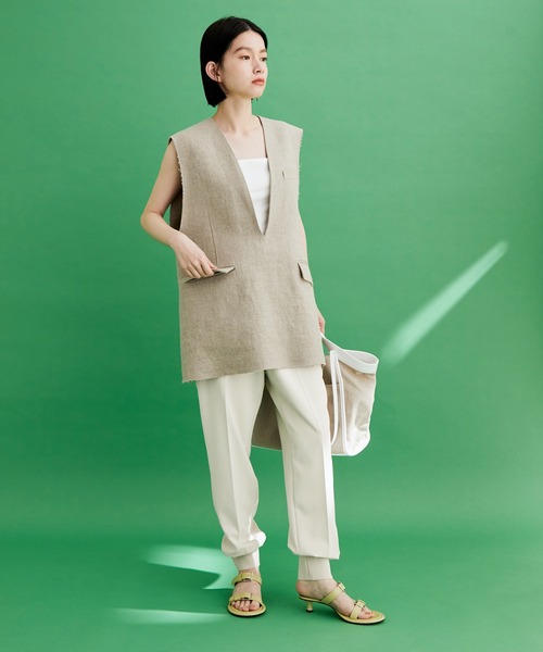 ADAM ET ROPE'(アダムエロペ)の「リサイクルジョグパンツ(その他パンツ・レディース・ブラック/キナリ・36/38)」の11枚目の写真