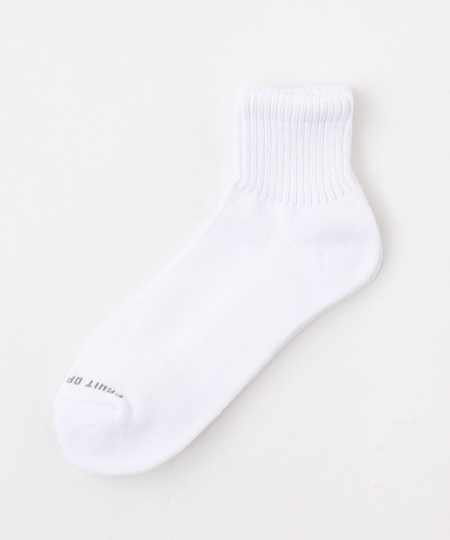FRUIT OF THE LOOM(フルーツオブザルーム)の「【FRUIT OF THE LOOM】クウォーターソックス / 3PACK SET SOCKS(ソックス/靴下・メンズ・ホワイト系その他/ホワイト/ブラック・FREE)」の5枚目の写真