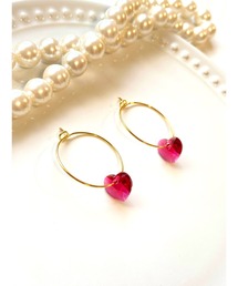 【MUURABBTI】ハートのフープピアス(MA)
