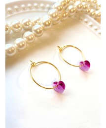 【MUURABBTI】ハートのフープピアス(MA)
