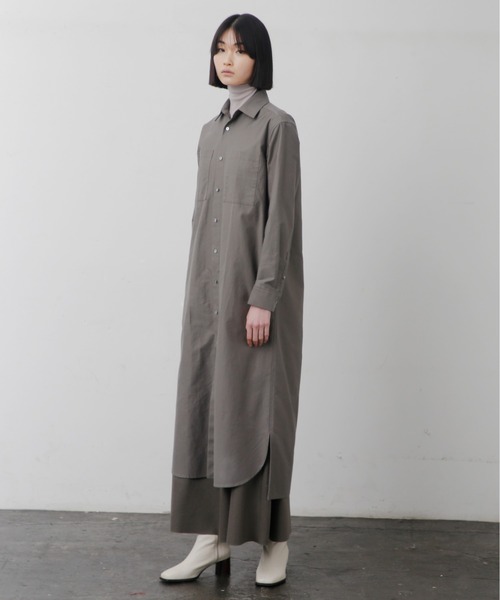 UNDECORATED(アンデコレイテッド)の「UNDECORATED アンデコレイテッド / S140 Wool Knit Skirt ウール ニットフレアスカート(セットアップ) / UDF22403(スカート・レディース・ブラック/オリーブ・FREE)」の5枚目の写真