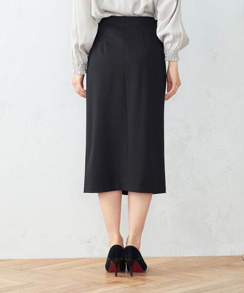 COMME CA MODELS（コムサモデルズ）の「ポンチラップ風　タイトスカート（スカート・レディース・ブラック・SMALL/MEDIUM/LARGE/X-LARGE/X-SMALL）」の5枚目の写真