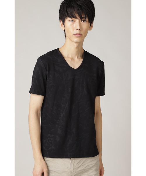 TORNADO MART∴ボタニカルパイル半袖VネックTシャツ TORNADO MART｜TORNADO MART∴ボタニカルパイル半袖VネックT
