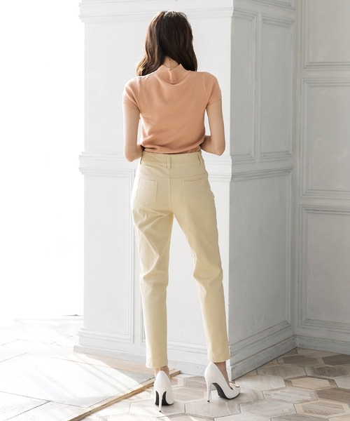 Julia Boutique（ジュリアブティック）の「ダブルボタンハイウエストスキニーパンツ/22040（その他パンツ・レディース・ブラック/ブラウン/ライトベージュ・LL/3L/S/M/L）」の11枚目の写真